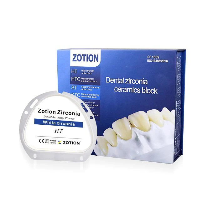 ZOTION Open System HT Dental Material Ceramic Zirconia Blocks For Crown Bridge