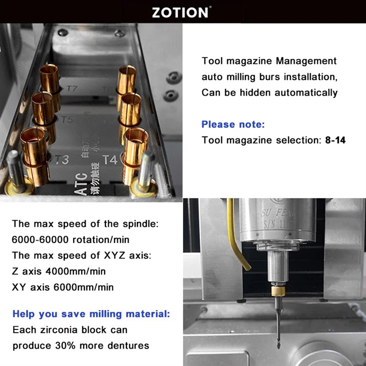 ZOTION C5 Dental CAD CAM Milling Unit